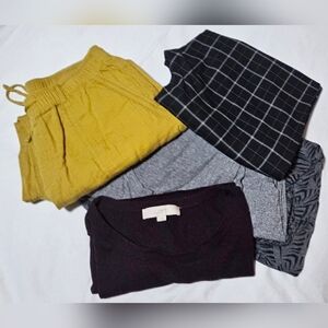 5-Piece Capsule Bundle – LOFT Dress & Top + GAP Jumpsuit & Pants, Old Navy, M